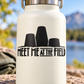 Black vinyl decal with three paintball hopper silhouettes and MEET ME AT THE FIELD text
