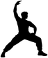 Black parkour silhouette vinyl decal
