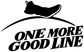 Vinyl decal set: black shoe silhouette and “ONE MORE GOOD LINE” text