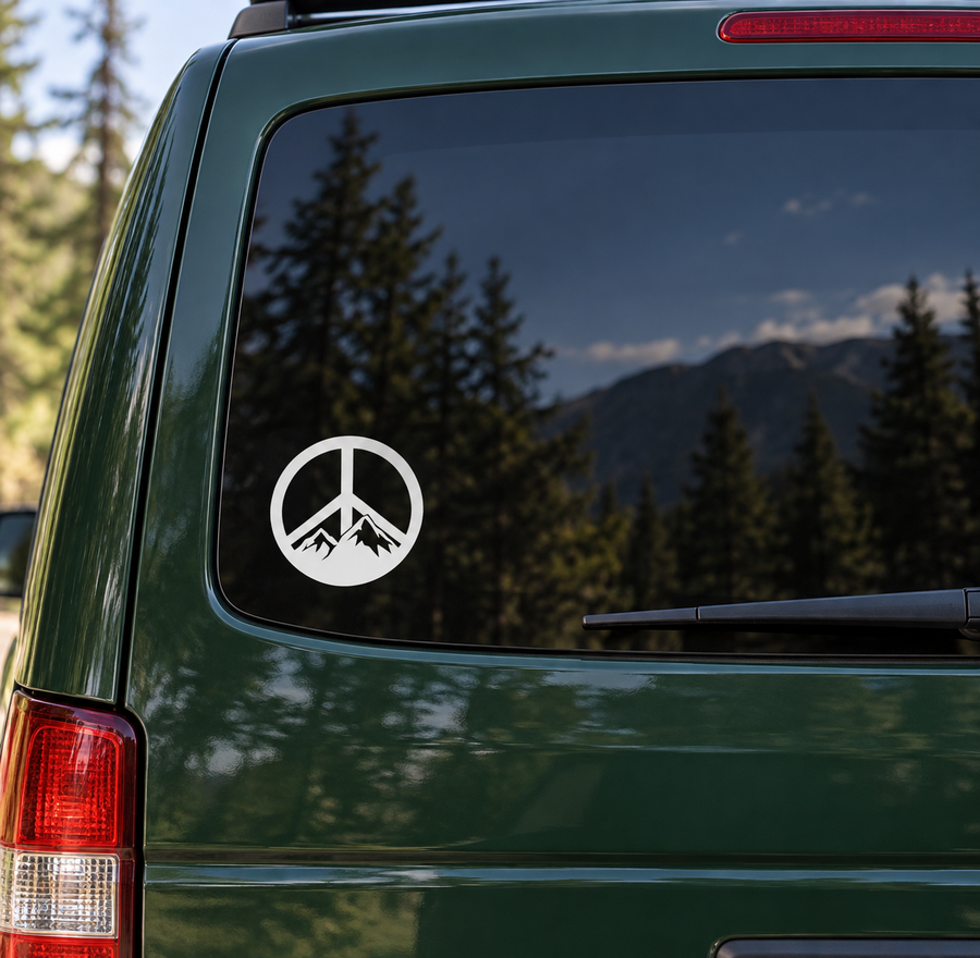 PeaceCX002 — Mountain Peace; illustrative application of the exact PDF artwork