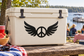 Black peace symbol and wing vinyl decal