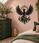 Black phoenix sunburst vinyl decal crest