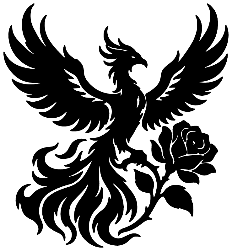 PhoenixCX007 — Phoenix and Rose ; preview rendered from the saved vector PDF