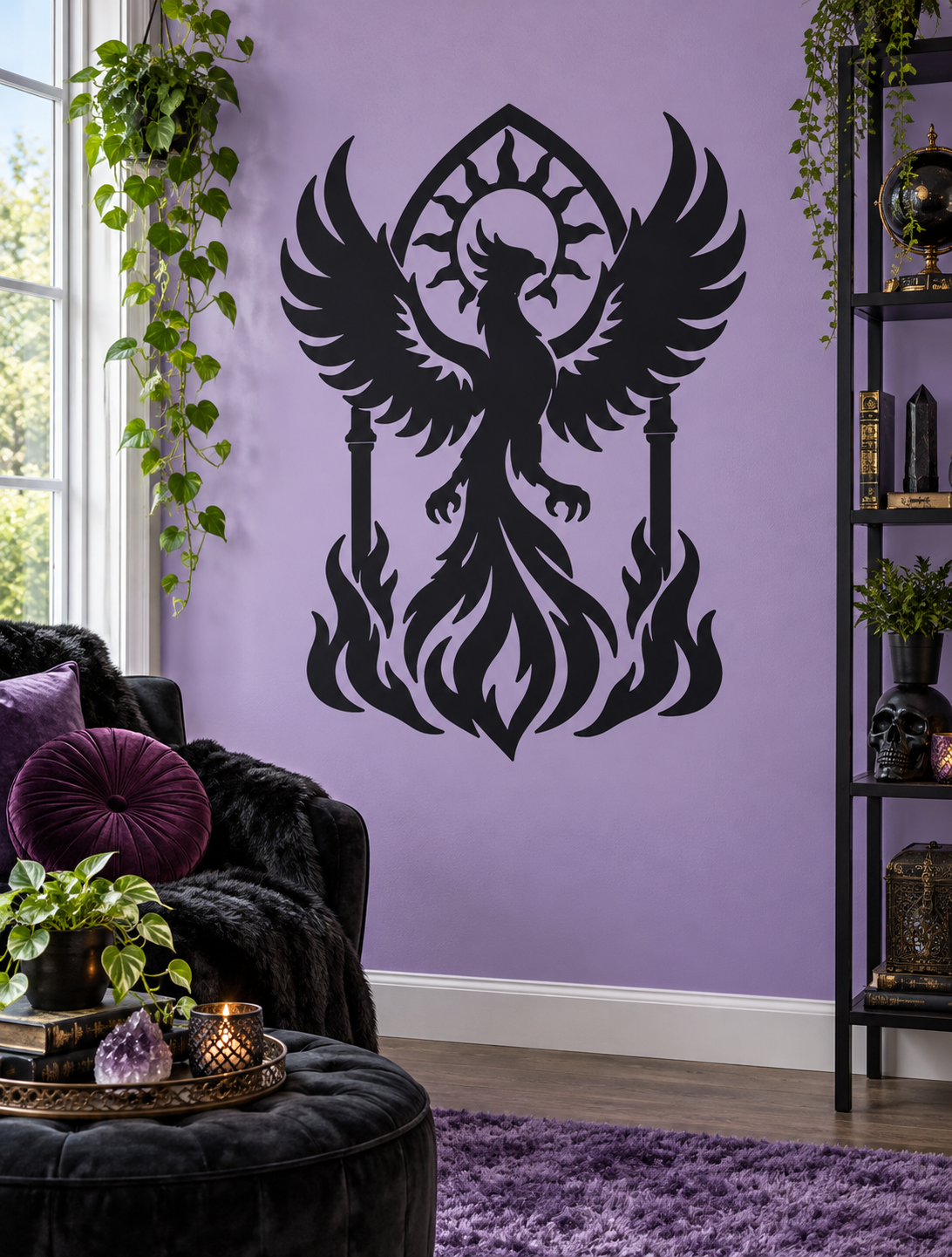 PhoenixCX014 — Gothic Arch Firebird; illustrative application of the exact PDF artwork