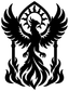 PhoenixCX014 — Gothic Arch Firebird ; preview rendered from the saved vector PDF