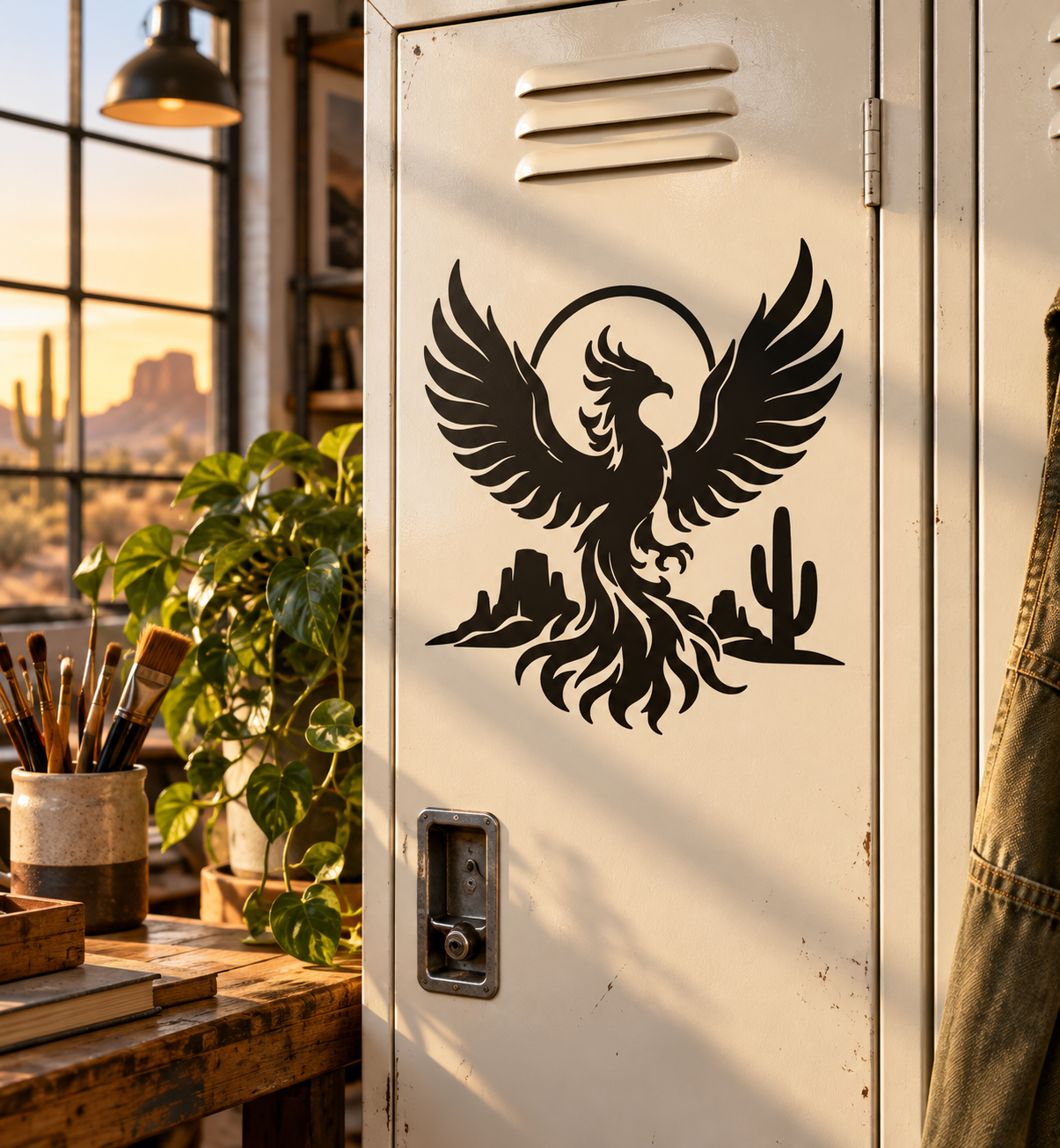 PhoenixCX017 — Desert Sun Firebird; illustrative application of the exact PDF artwork