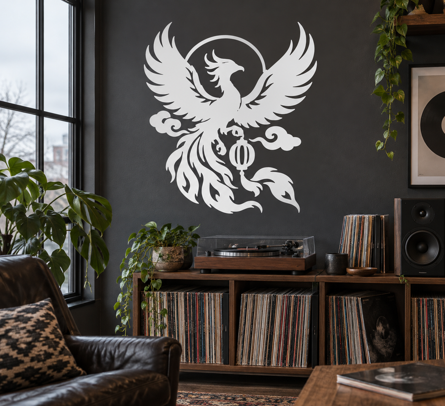 PhoenixCX030 — Phoenix Lantern Guardian; illustrative application of the exact PDF artwork