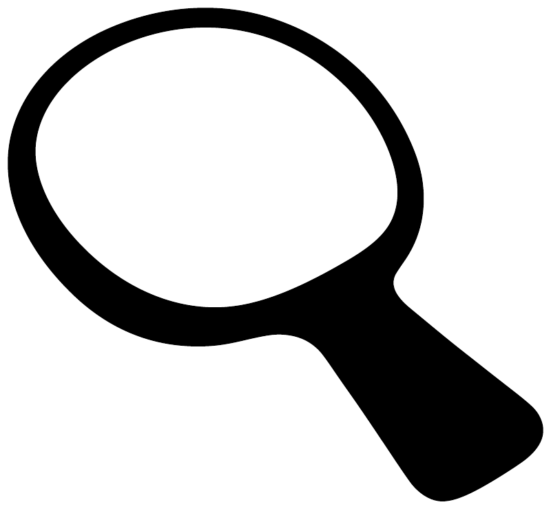 Black ping pong paddle icon vinyl decal