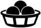 Black and white ping pong practice basket vinyl decal with three balls and paddle