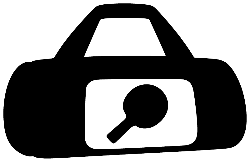 Black and white duffel bag icon vinyl decal