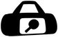 Black and white duffel bag icon vinyl decal