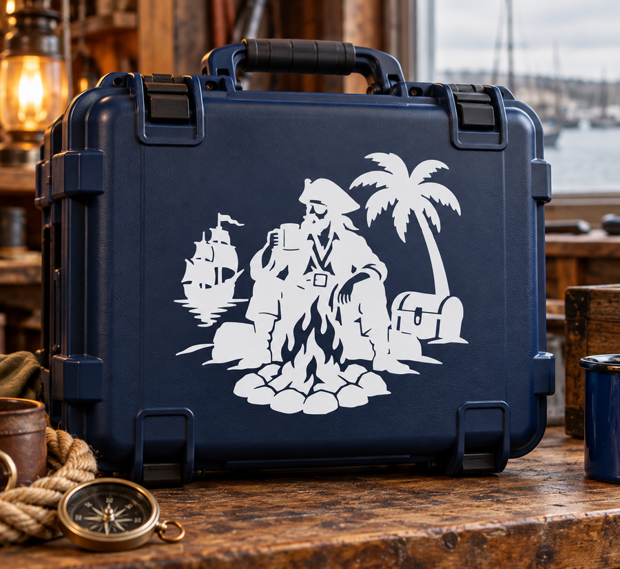 PirateCX025 — Pirate Campfire; illustrative application of the exact PDF artwork