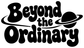 Black 'Beyond the Ordinary' vinyl decal lettering with planet ring