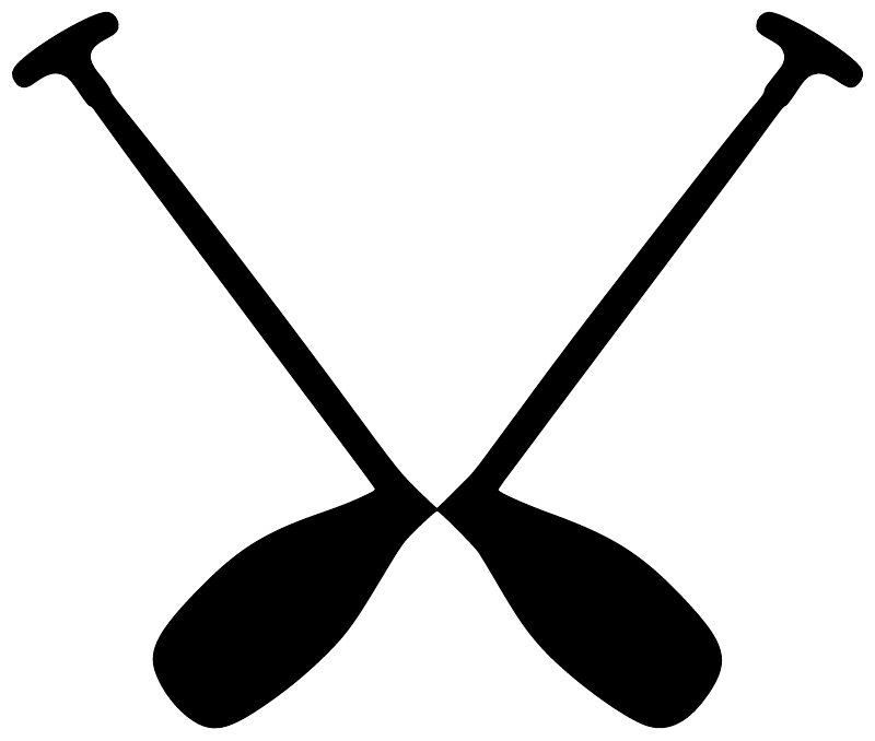 Crossed black paddle pair vinyl decal