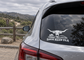 Longhorn and Rancho Mission Viejo wordmark vinyl decal for car rear window