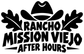 Vinyl decal design: black cowboy hat and boots above Rancho Mission Viejo After Hours text