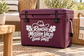Maroon cooler with white Rancho Mission Viejo Good Days vinyl decal logo