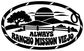 Black-and-white oval vinyl decal: ALWAYS RANCHO MISSION VIEJO with fence and hills