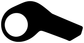 Black referee whistle profile vinyl decal with white circle