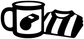 Vinyl decal close-up: referee hat and ball with striped bag and cup, black and white