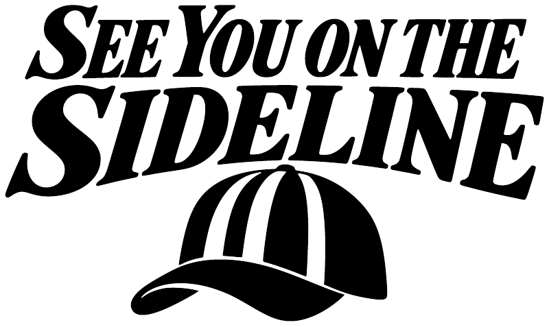 Vinyl decal reading 'See You on the Sideline' with referee hat icon