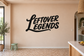 Leftover Legends vinyl decal in black script lettering