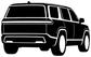 Rivian R1S rear three-quarter vinyl decal, white outline side vehicle graphic