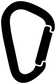 Open curve rock climbing clip vinyl decal icon, white shape with black border