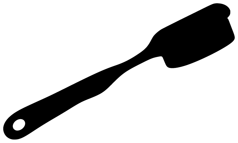 Black broad grip brush vinyl decal icon on white background