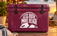 Rock climbing vinyl decal: Less Rush More Reach with mountain icon