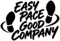 Vinyl decal: 'Easy Pace Good Company' black text with runner icon dots