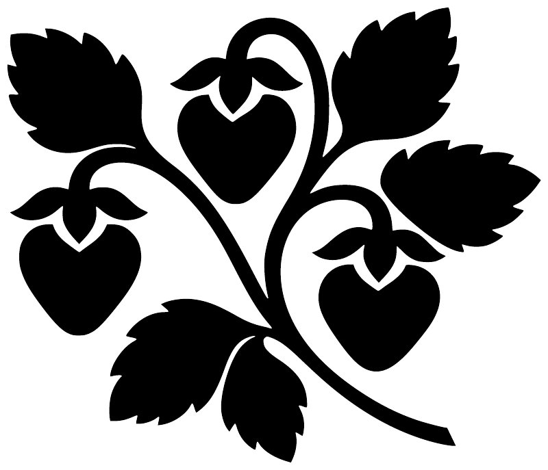 White heart and leaf vinyl decal with bird-like floral accents