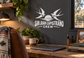 San Juan Capistrano Crew vinyl decal with bird wings and bold lettering in white