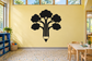 Black vinyl pencil-shaped tree decal for classroom walls
