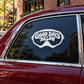 Scuba diving vinyl decal showing “GOOD DAYS BELOW” text in white on goggles shape