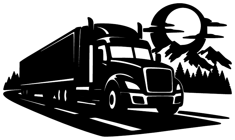 SemiTruckCX010 — Moonlit Highway Semi ; preview rendered from the saved vector PDF