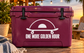 Purple vinyl decal with arch graphic and text “ONE MORE GOLDEN HOUR”