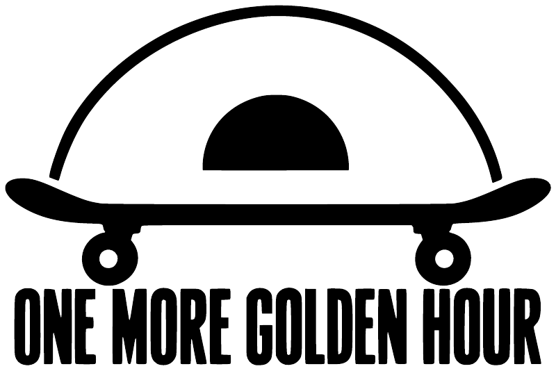 Vinyl decal with arch icon and bold “ONE MORE GOLDEN HOUR” text