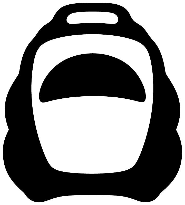 Vinyl decal pack emblem icon, black silhouette with white details