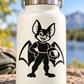 Vinyl decal of a black cartoon flying fox mascot with wings and goggles