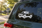 White pickup truck front three-quarter vinyl decal for slate surfaces, SlateCX002
