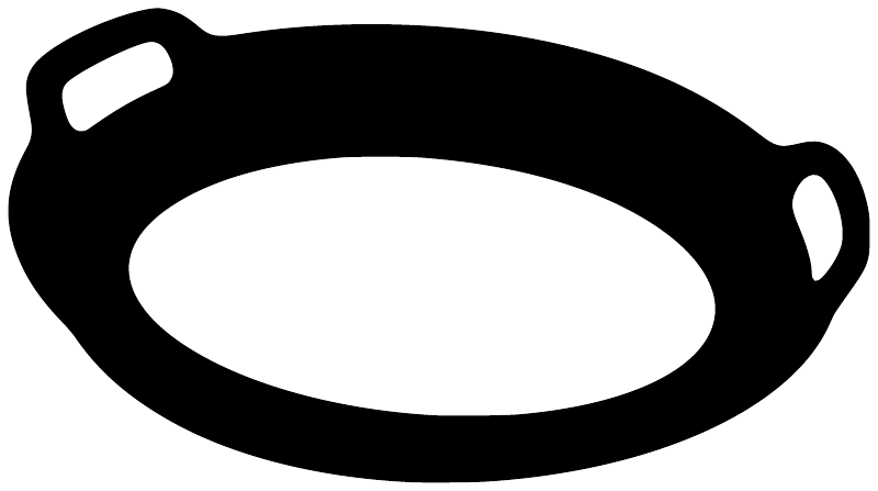 Vinyl sledding saucer club decal: black ring with white oval center