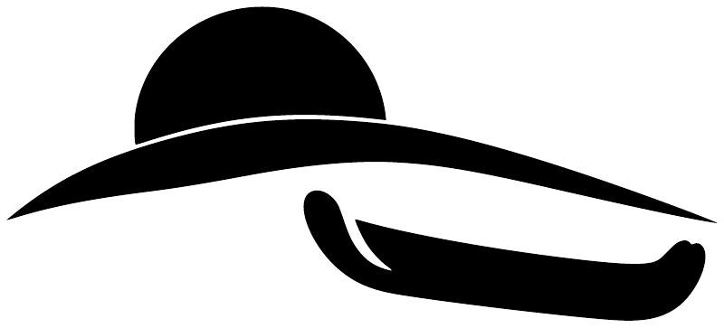 Sled vinyl decal, black sled silhouette with arched base and curved runners