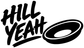 White vinyl decal: 'HILL YEAH' script with oval logo