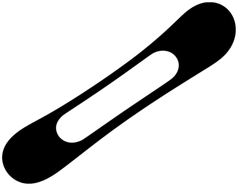 Black oval vinyl decal badge with white center stripe