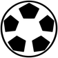 Soccer ball vinyl decal, white circle with black pentagon panel design