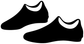 Pair of cleat vinyl decals, two black shoe icons with white outlines