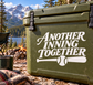 Softball vinyl decal: white “ANOTHER INNING TOGETHER” text with bat and softball icon on green