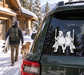 Vinyl decal pair SpartanCX003: two spartan warriors, shields and spears