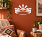 Sunset stands vinyl decal logo in white